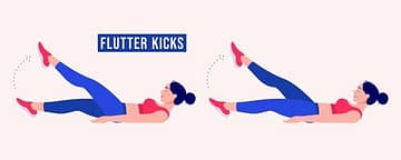 Flutter Kick: Best Lower Abs Exercise.