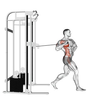 Cable Single Arm Rotational Chest Press