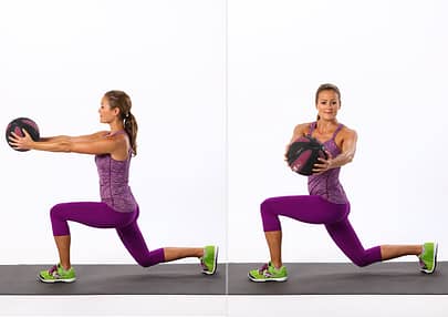 lunges rotation with weight
