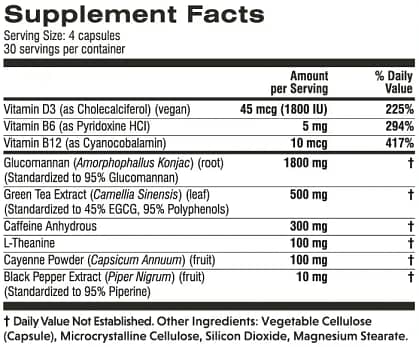 instant knockout cut ingredients